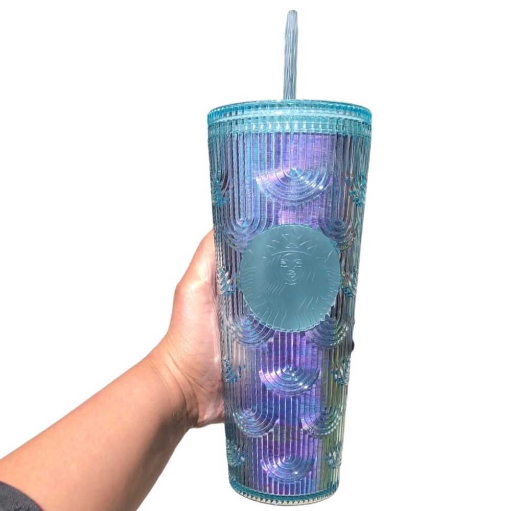 Starbucks Mermaid Iridescent Tumbler Venti Spring 2022 cold cup